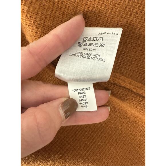 ON 34th Women’s XXL Boho Chic Rust Orange Knit Sweater Blazer Business Travel - Picture 7 of 12